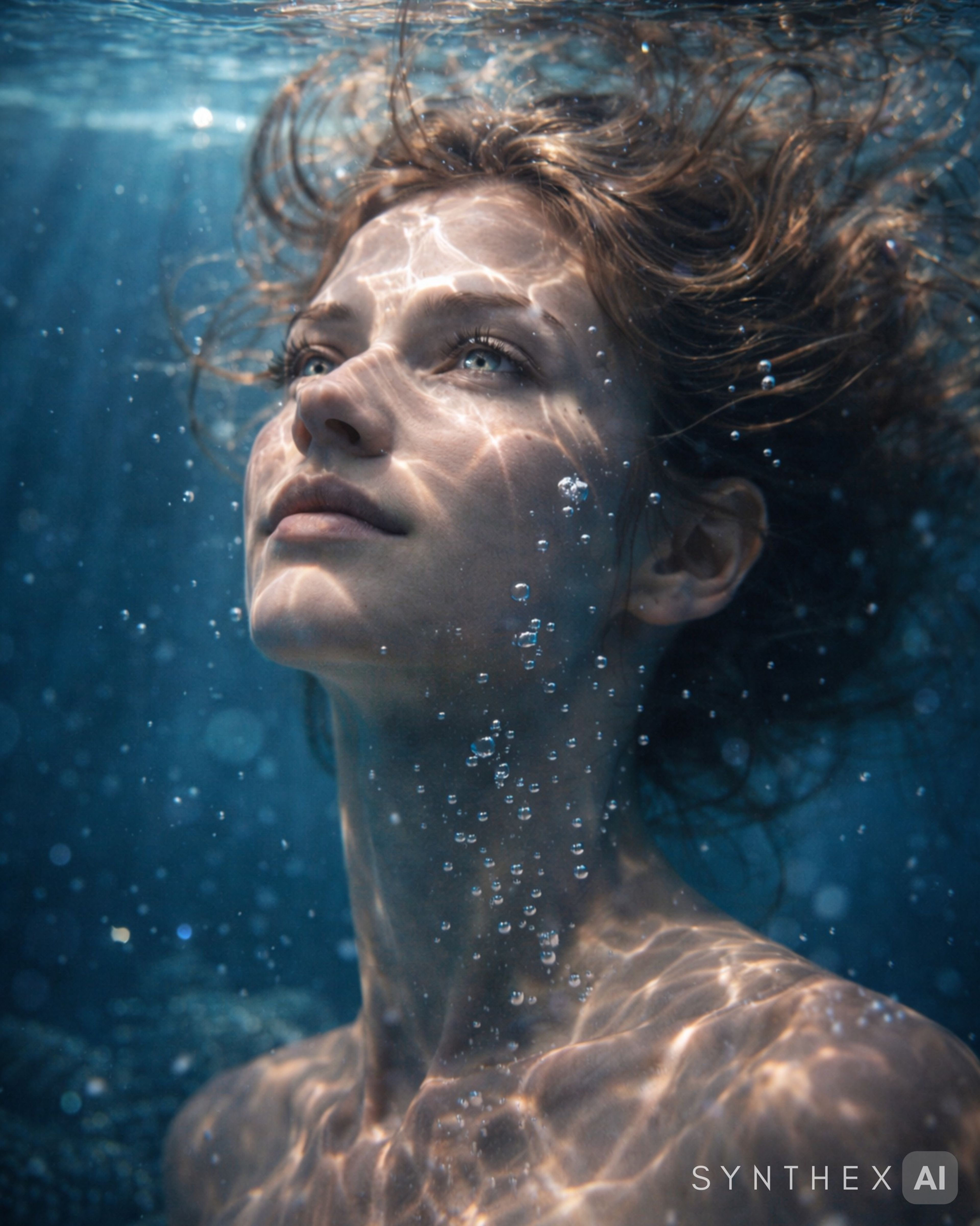 Generate Serene Underwater Portraits