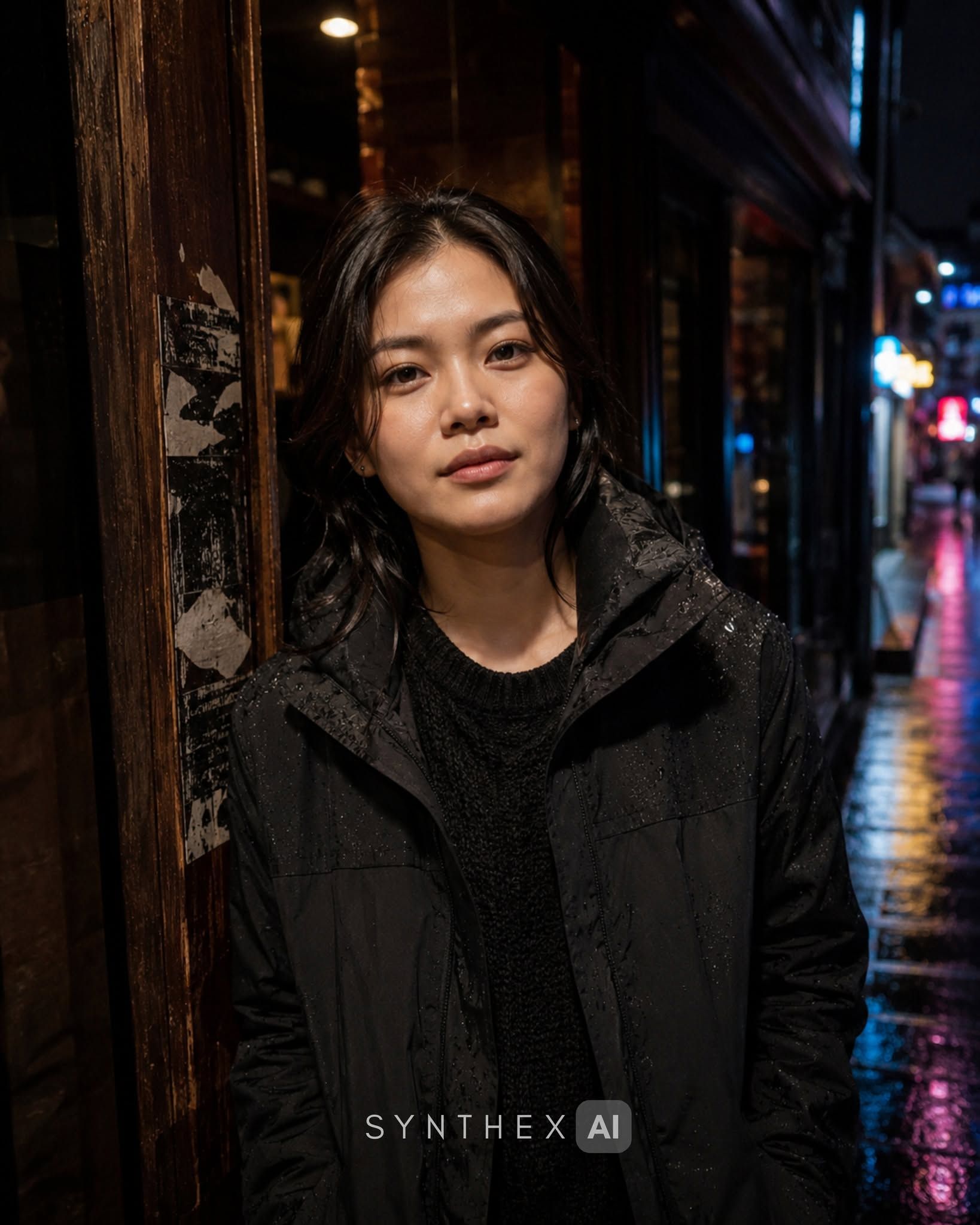 Generate Rainy Listening Bar Portraits