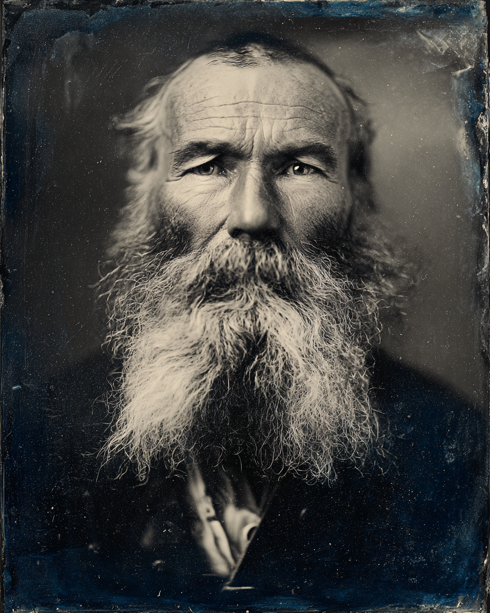 Haunting Tintype Old Sea Captain with Long Photo