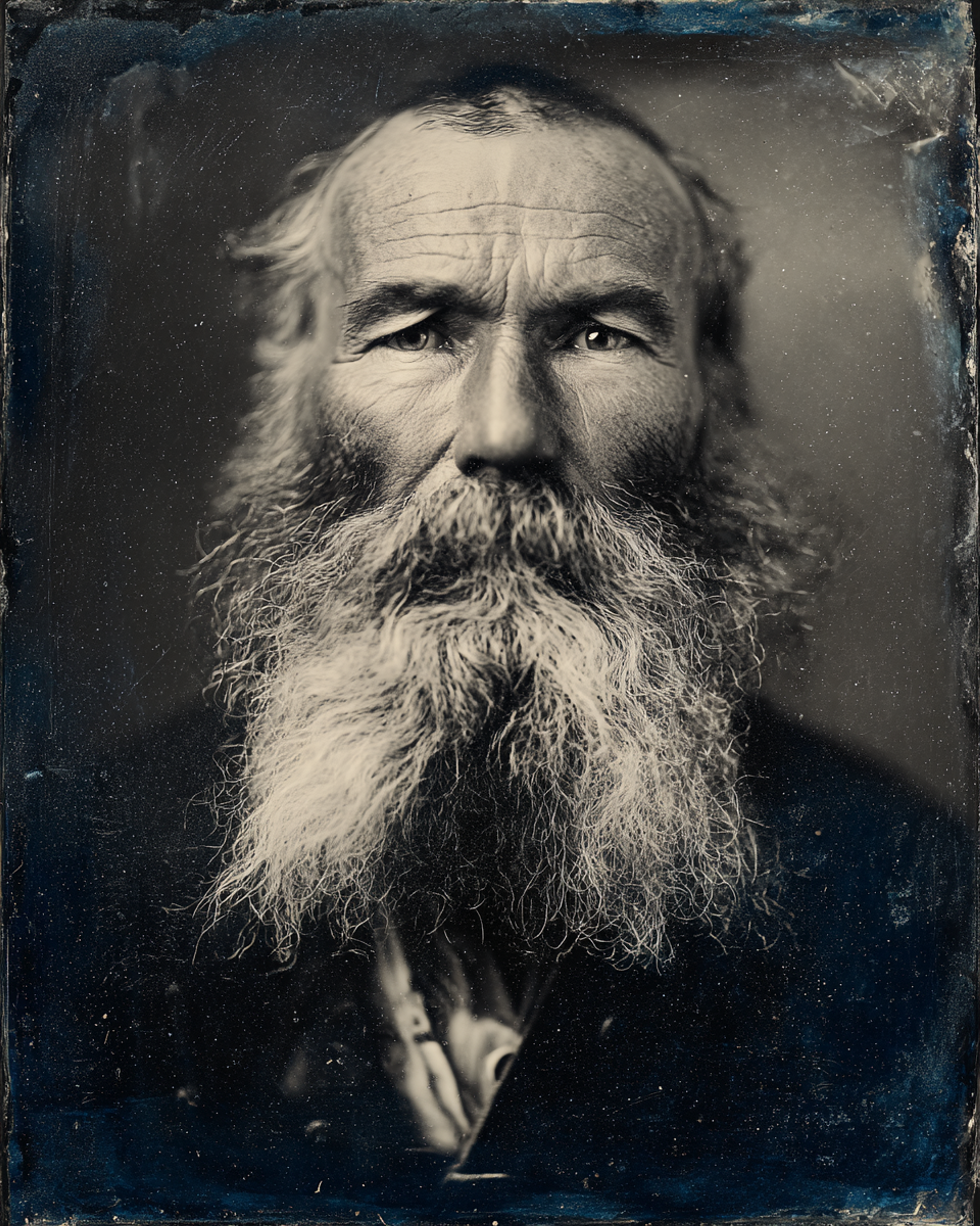 Haunting Tintype Old Sea Captain with Long Photo