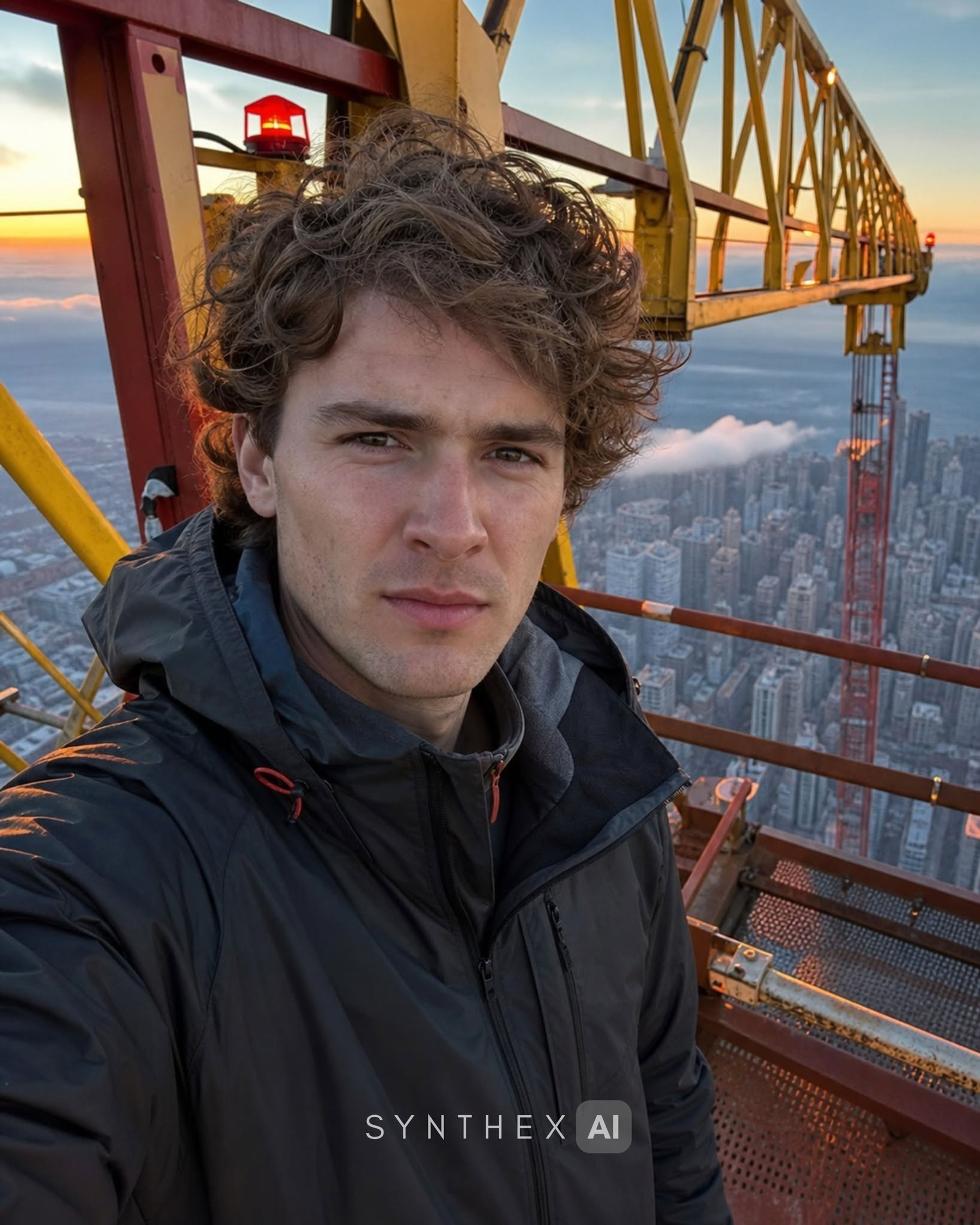 Generate Construction Crane Danger Selfies