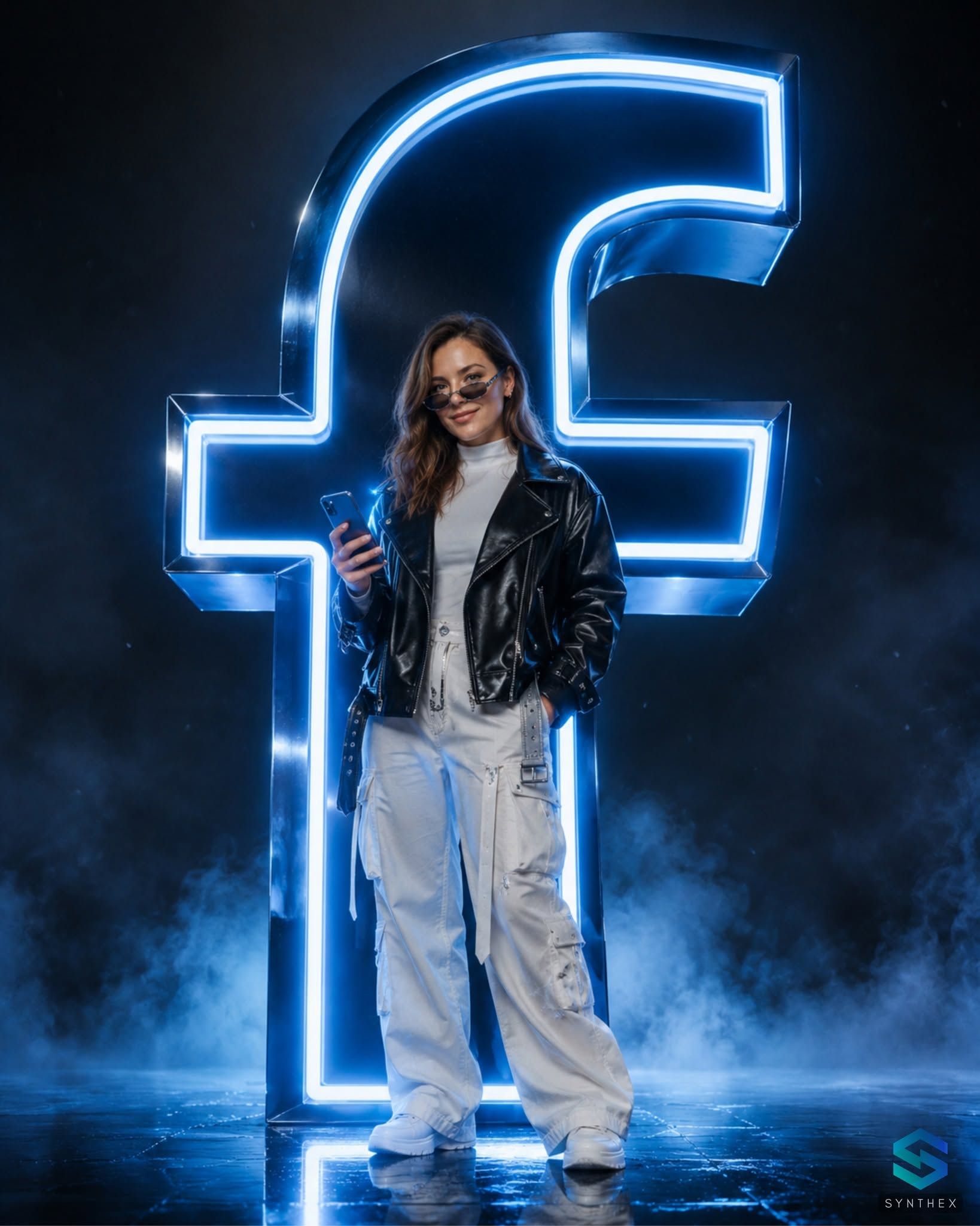 Create Neon Social Logo Portraits