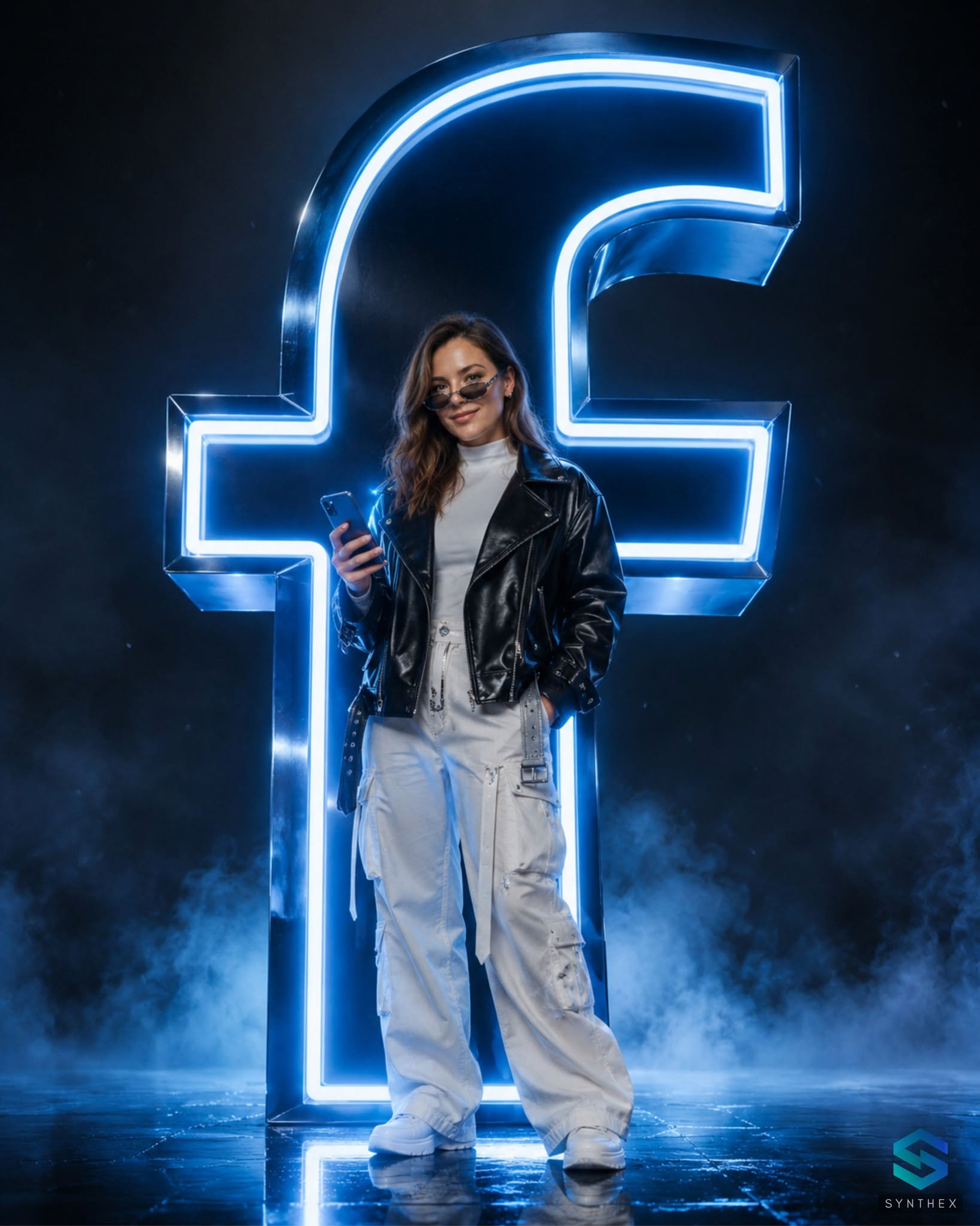 Create Neon Social Logo Portraits