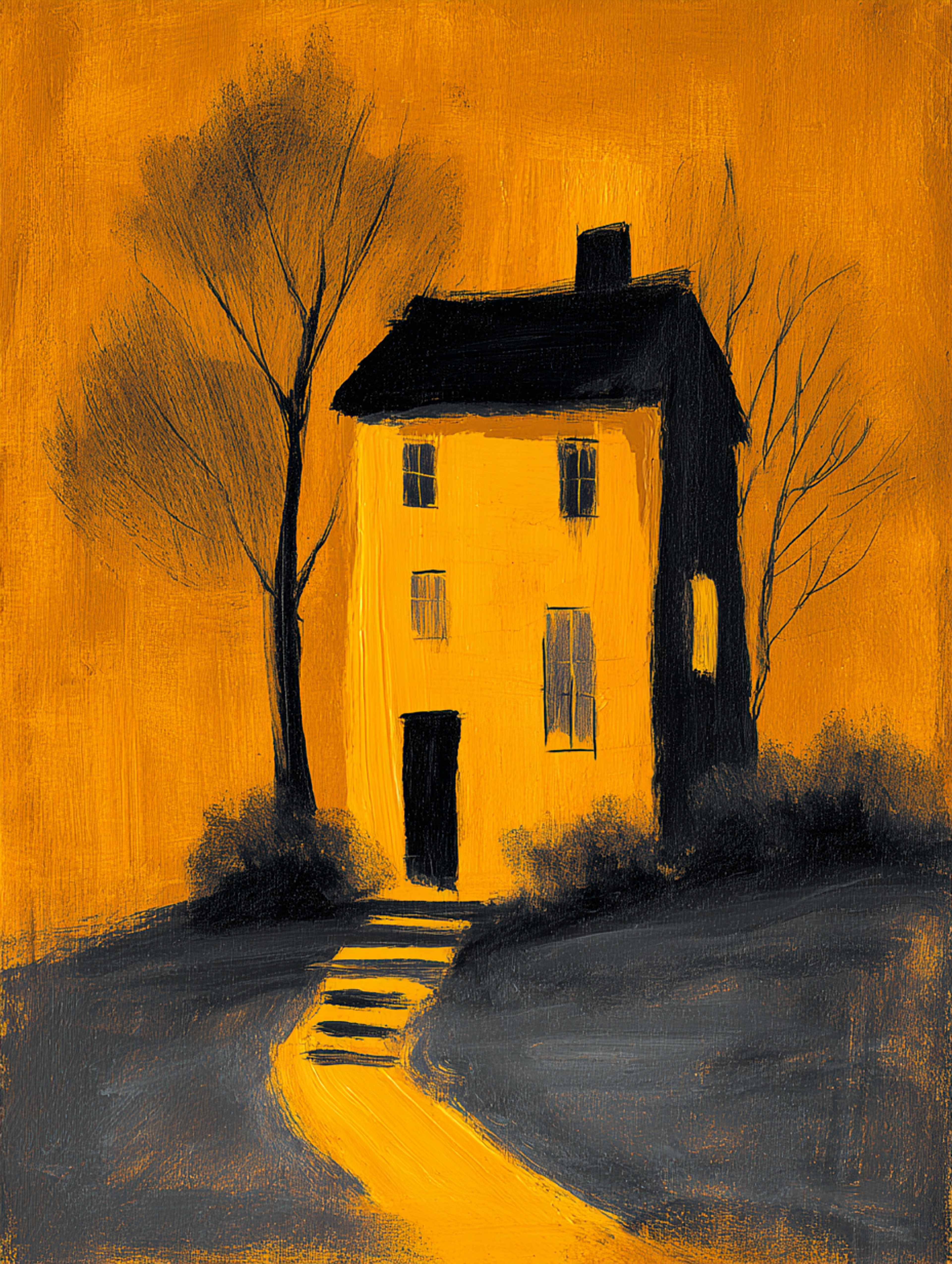 Bold Expressionist House Painting