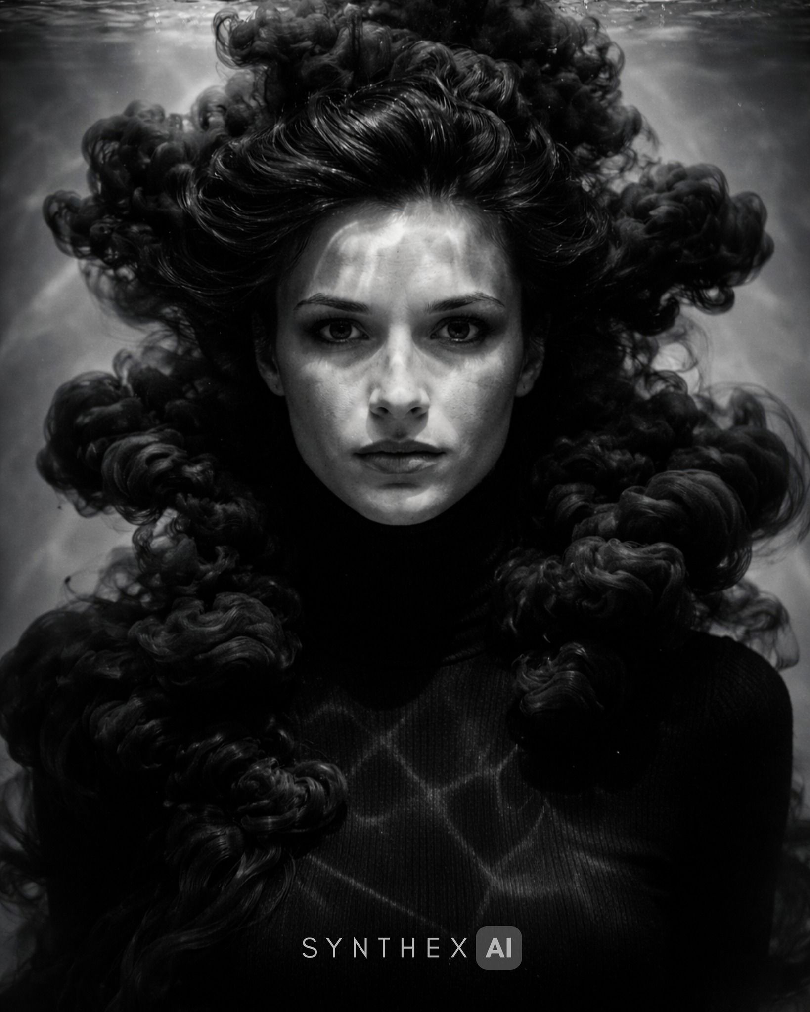 Generate Underwater Ink Dissolve Portraits