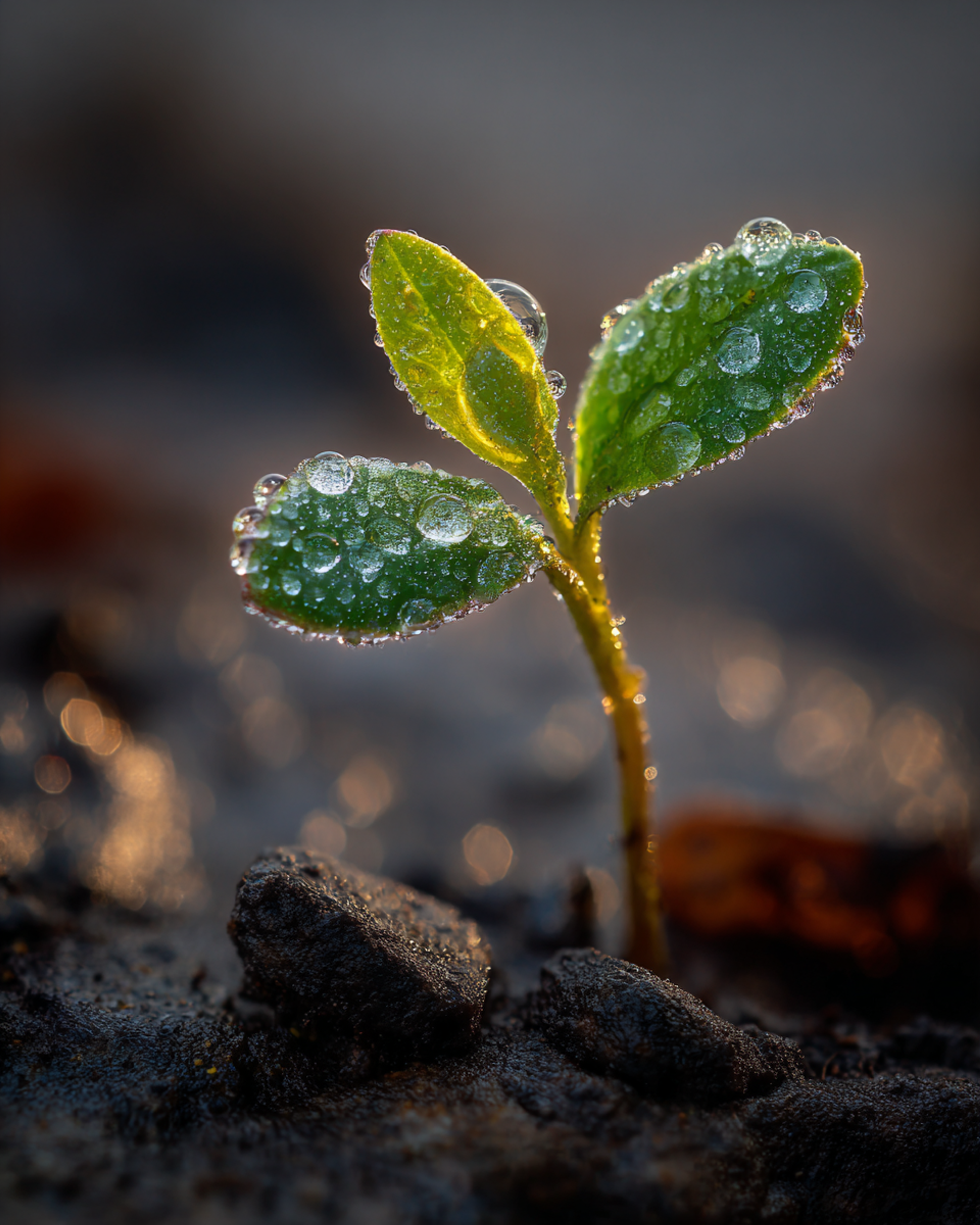 Photorealistic Sprout Macro Photo
