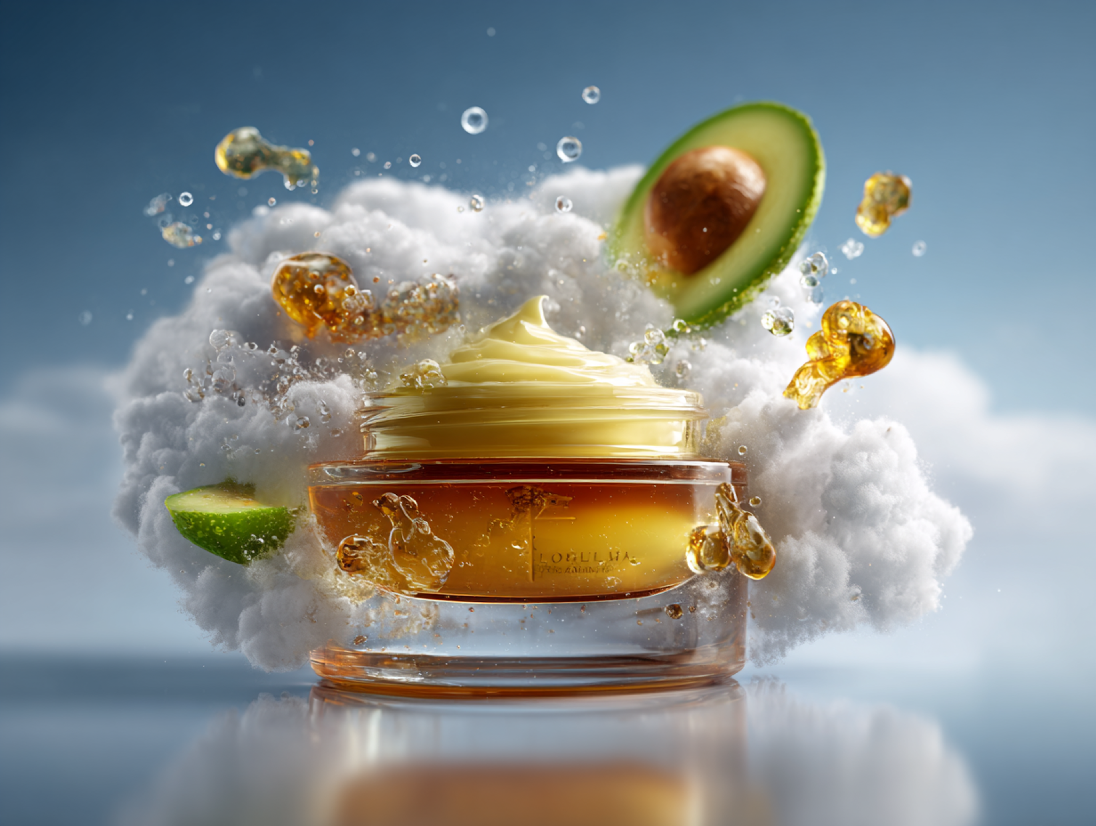 Sophisticated Jar of Luxury Face Cream Advertisement Photo