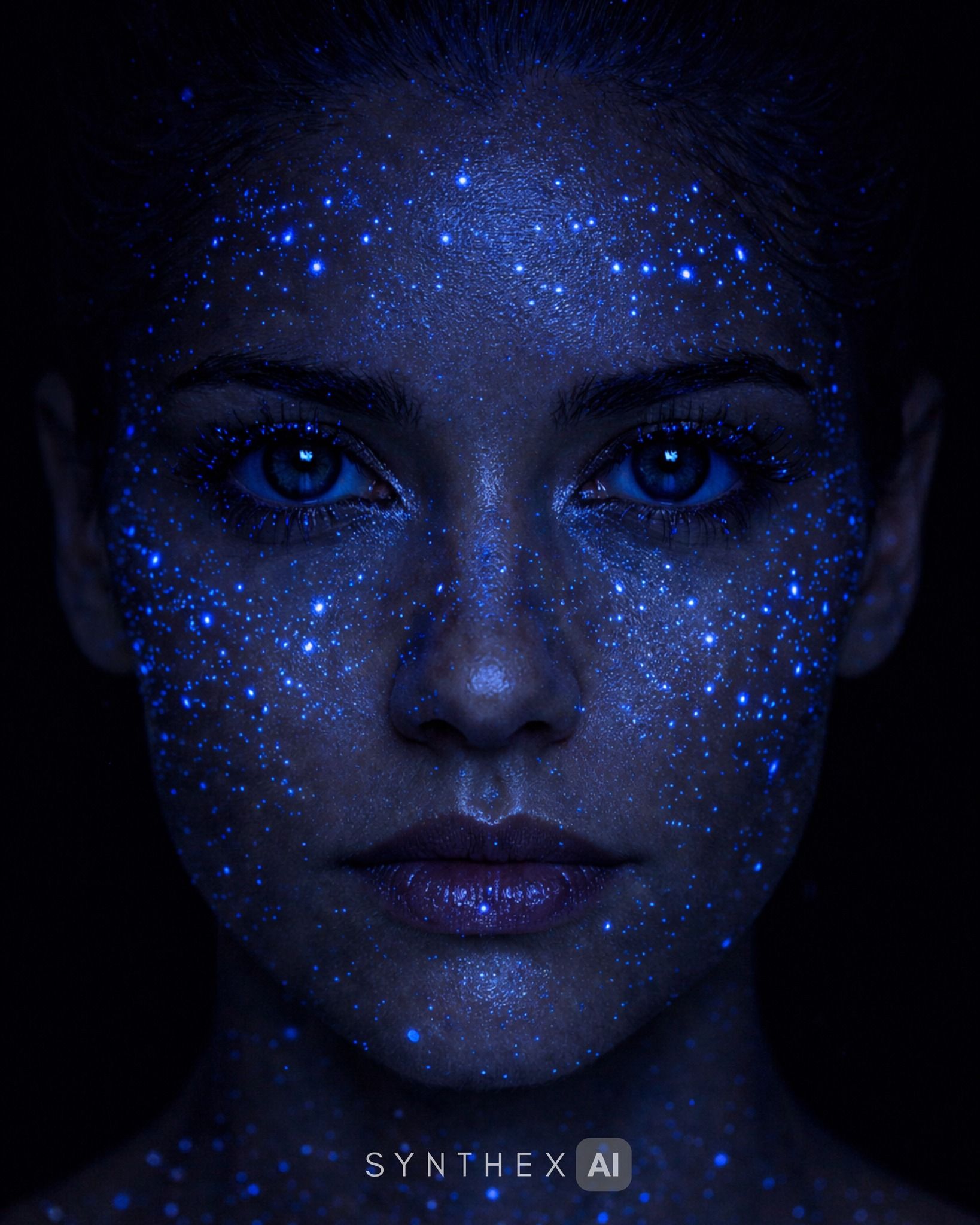 Generate Fluorescent Dust Beauty Portraits