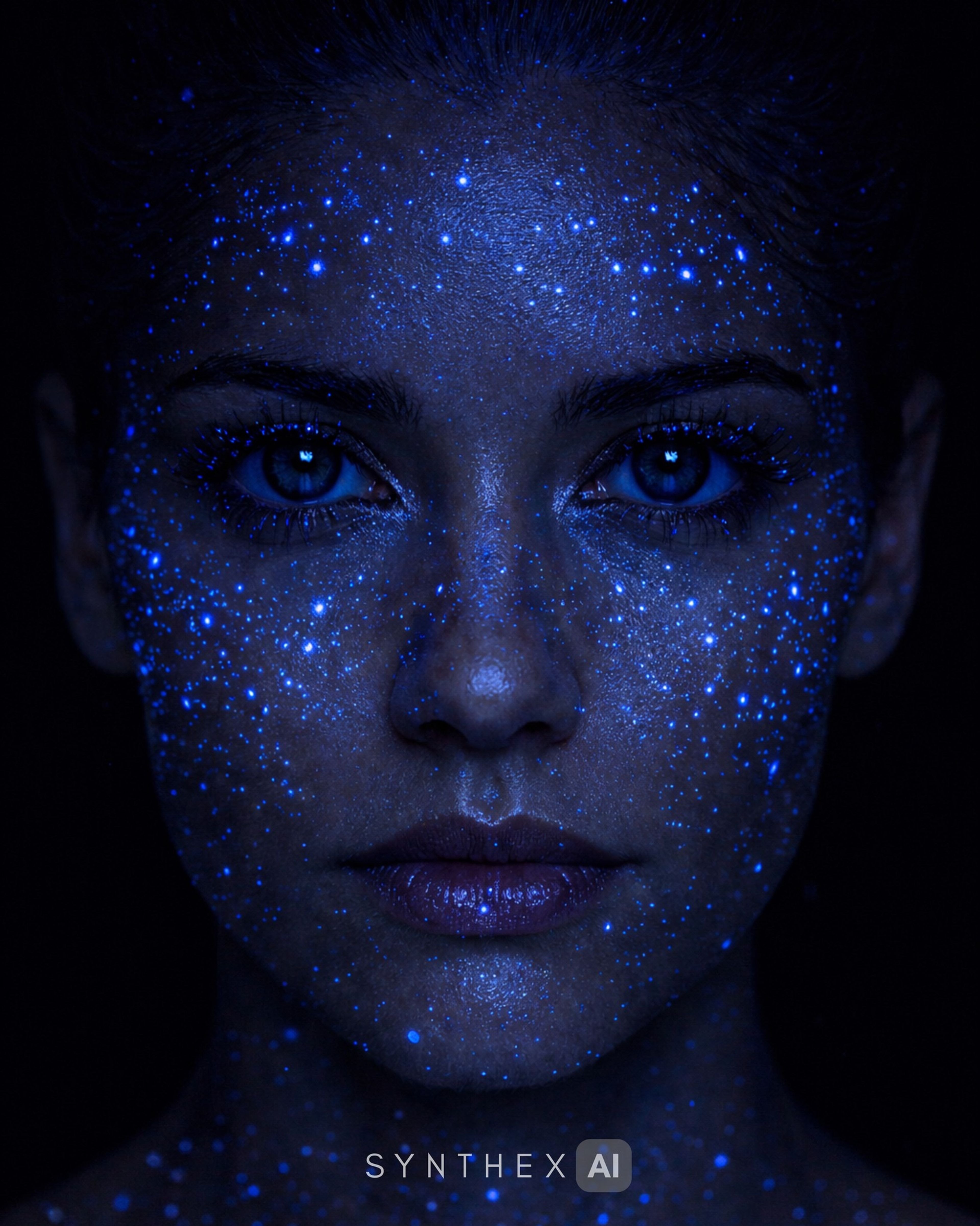 Generate Fluorescent Dust Beauty Portraits