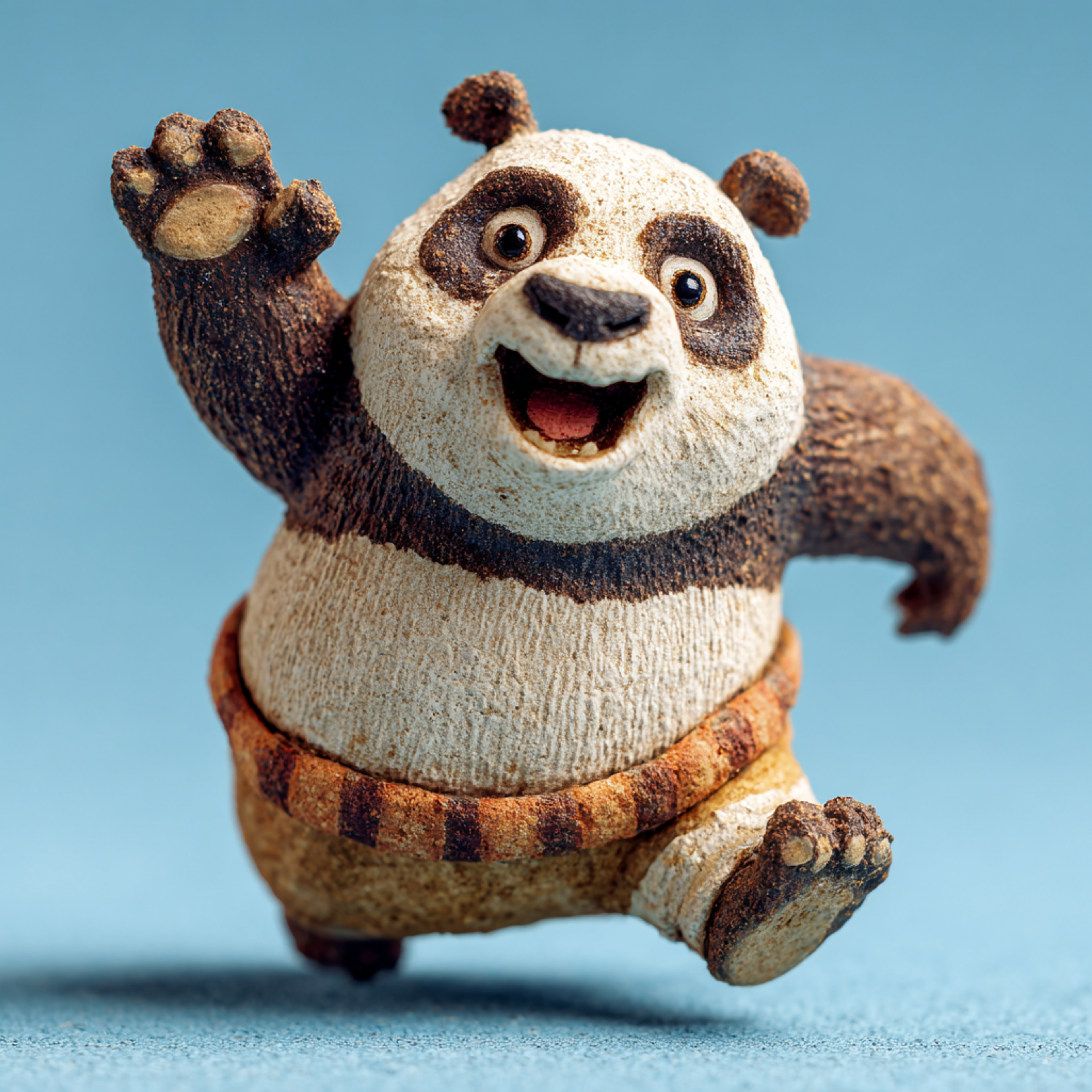 Whimsical Clay Panda Stop Motion Character