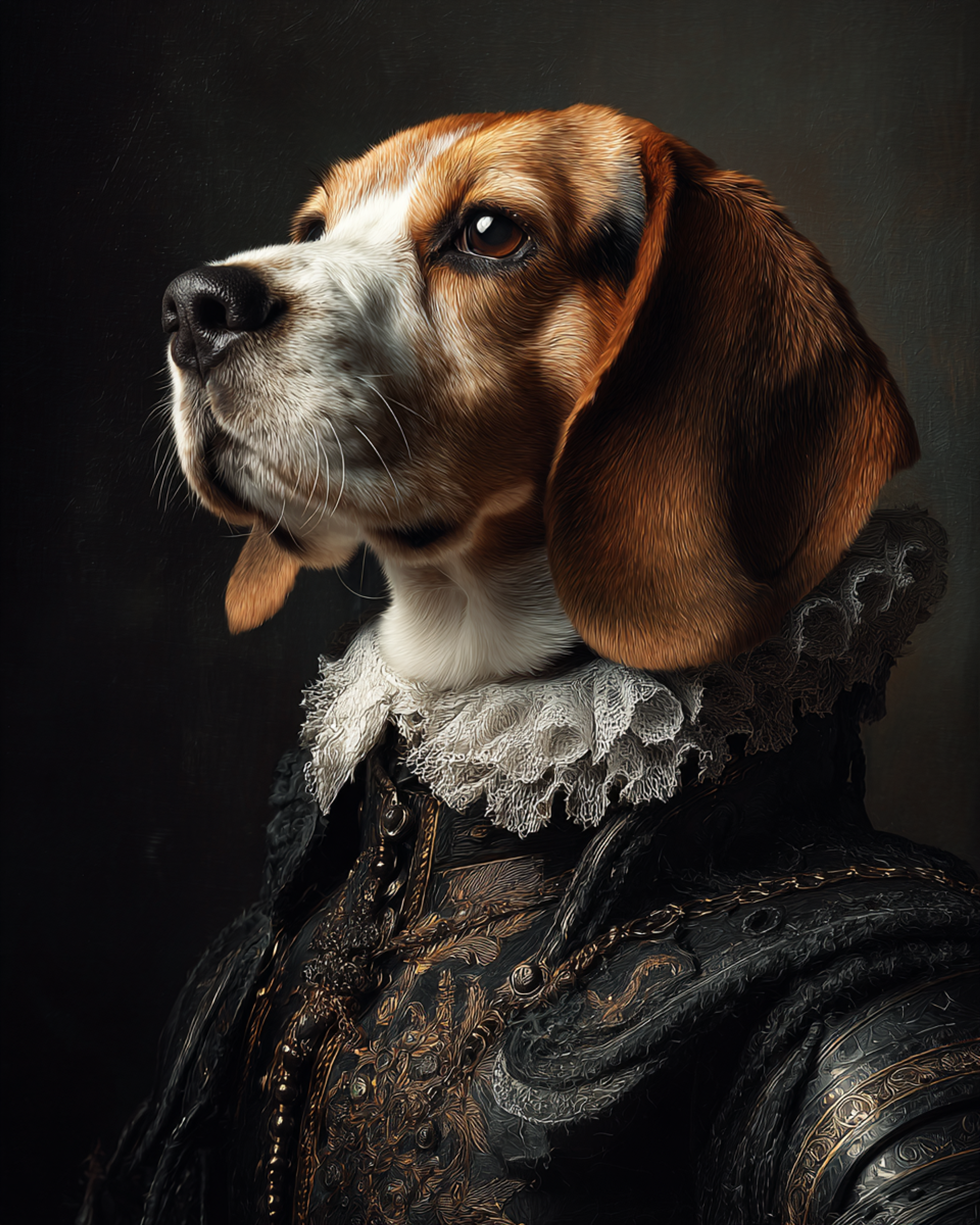 Dutch Masters Beagle Imperial Knight Portrait