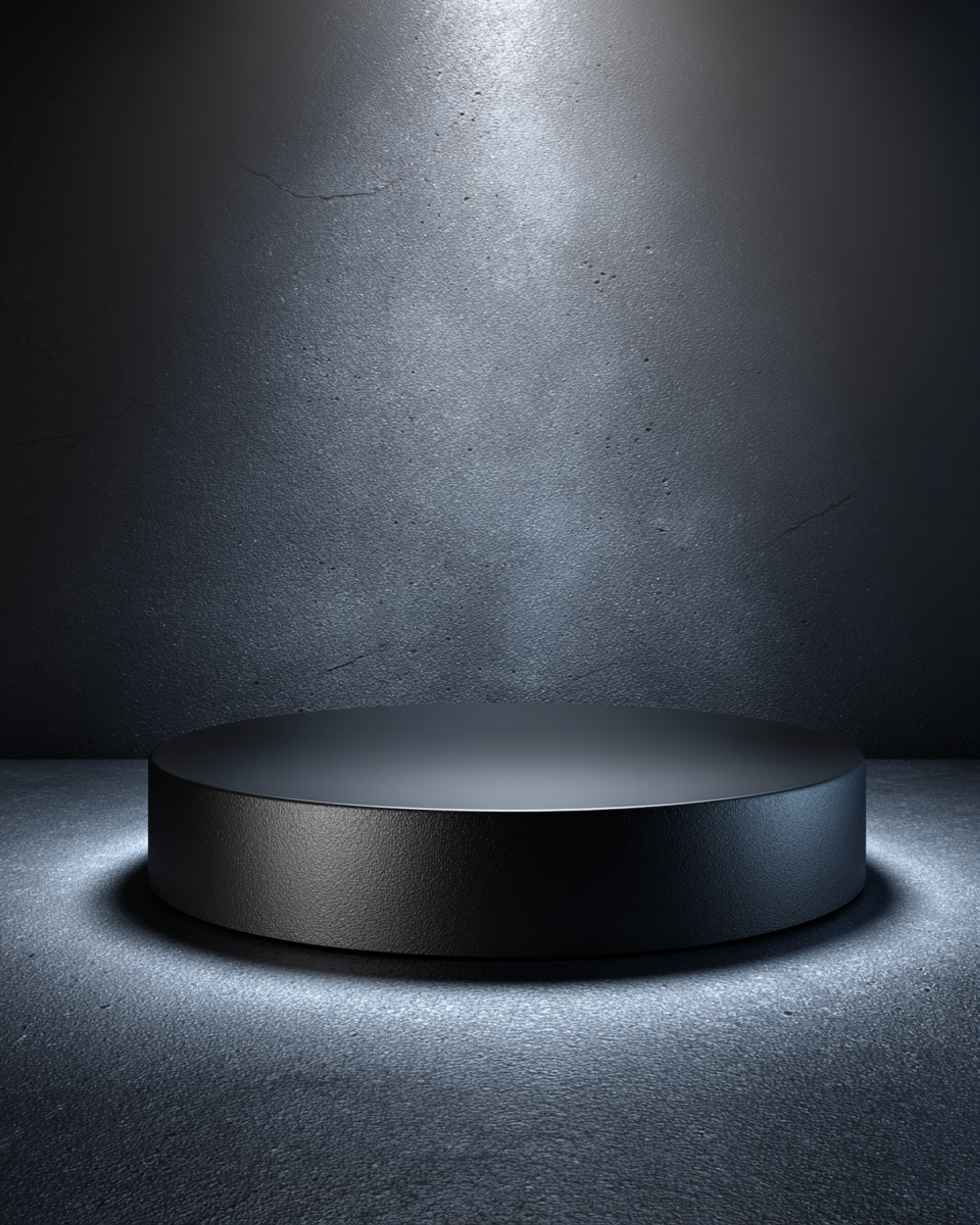 Seamless Matte Black Podium Product Surface Photo
