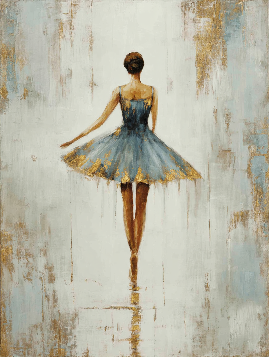 Abstract Impressionist Ballerina Dancing Painting