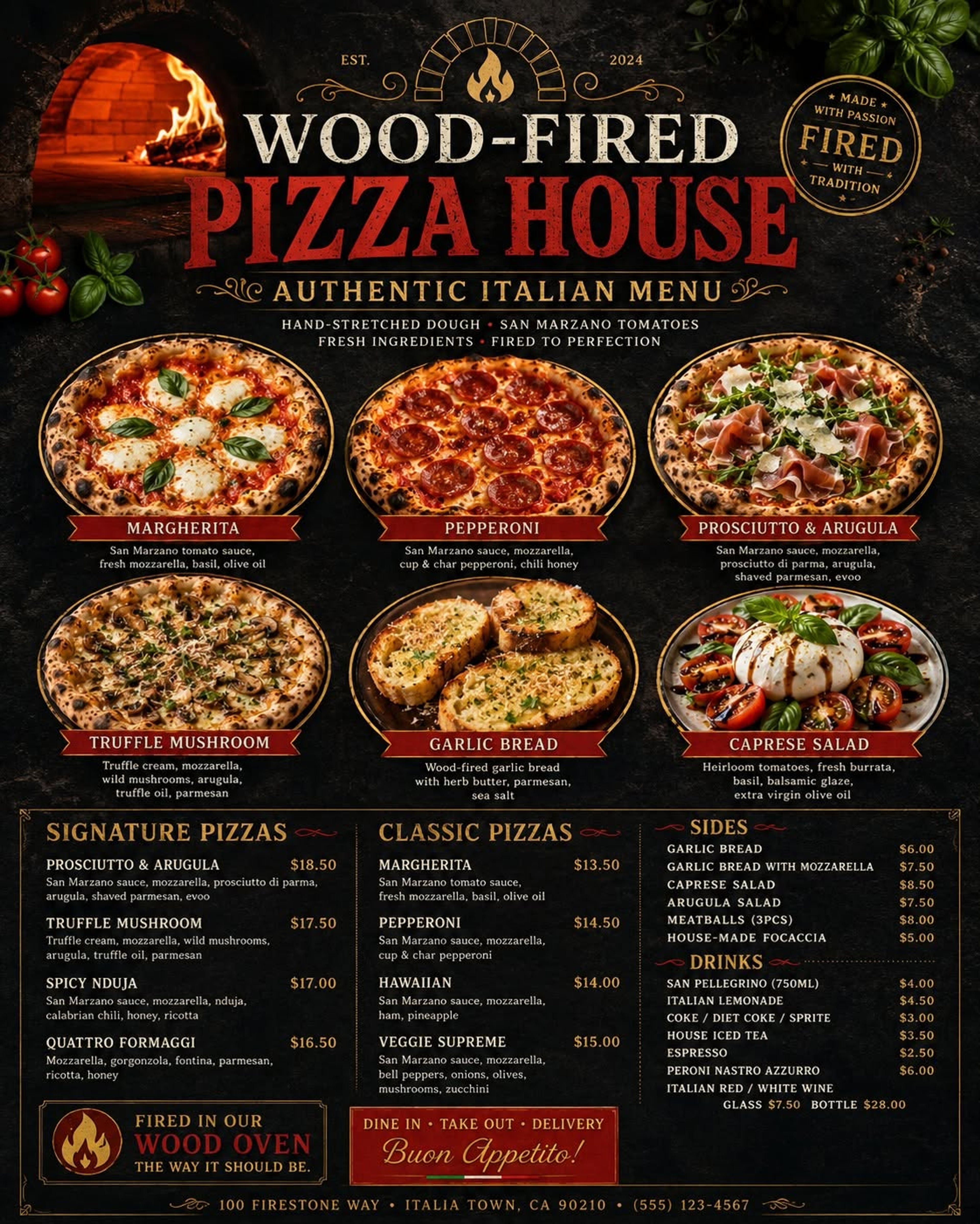 Design Premium Restaurant Menu Posters