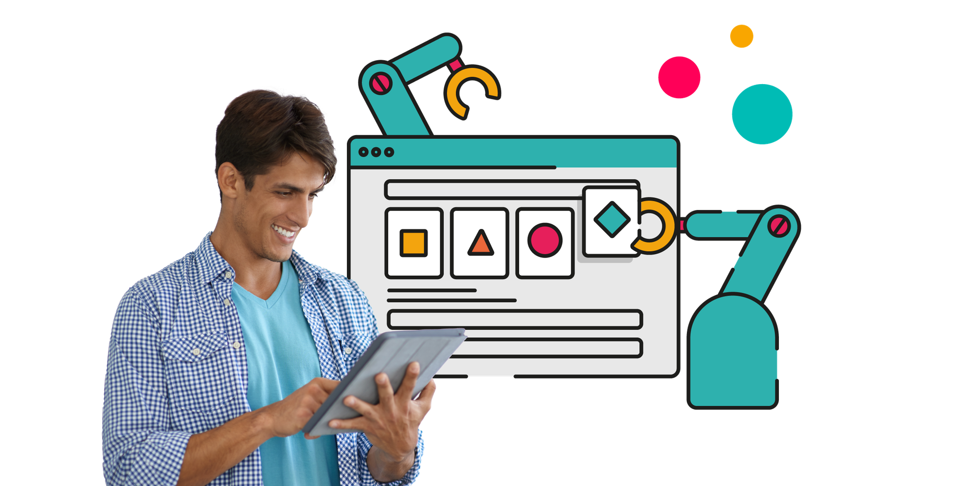 A person controls an automated machine which in turn controls Jira