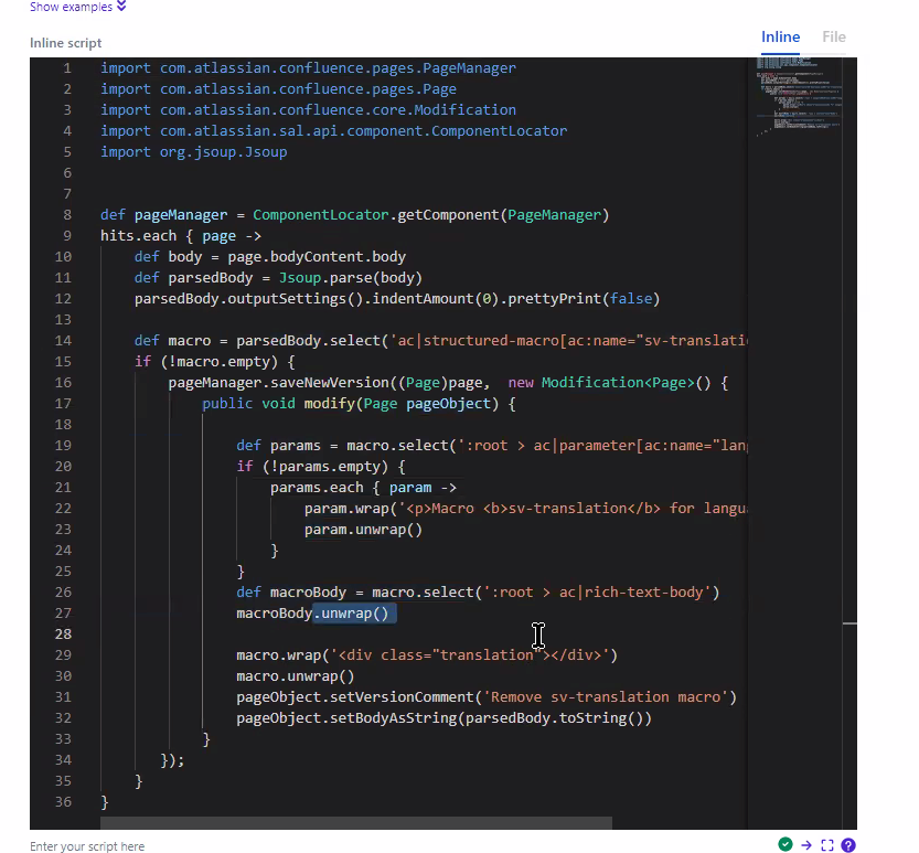 A script showing how to revert a page to an older version