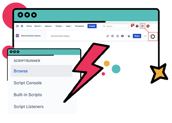 illustration of the ScriptRunner navigation