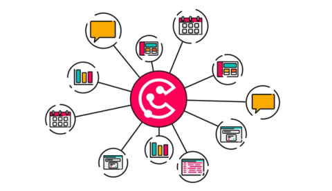 ScriptRunner Connect logo connection to various different integrations in bubbles surrounding it.