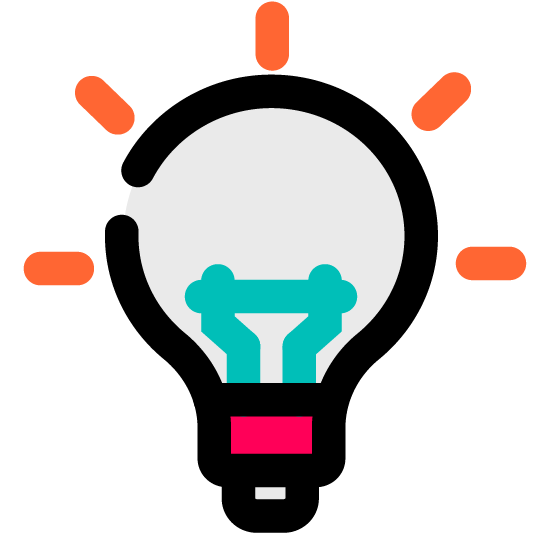 A lightbulb icon