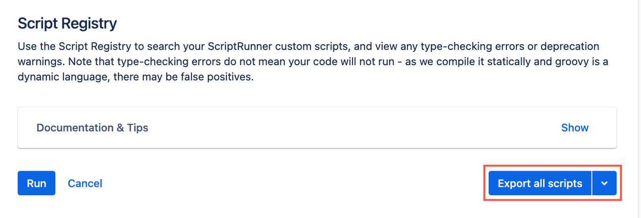 Script Export feature 