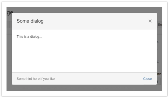 Dialog box from xmatters