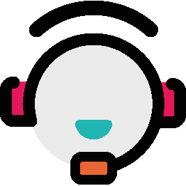 An illustration of a person wearing a headset