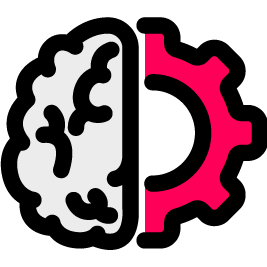 illustration of a brain and a cog working together