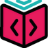 A colourful glyph shows a book with code symbols on it