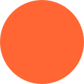 An orange circle