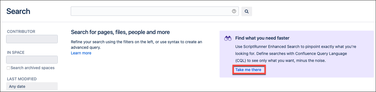 Enhanced Search sidebar