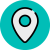 Map pin icon on a teal background
