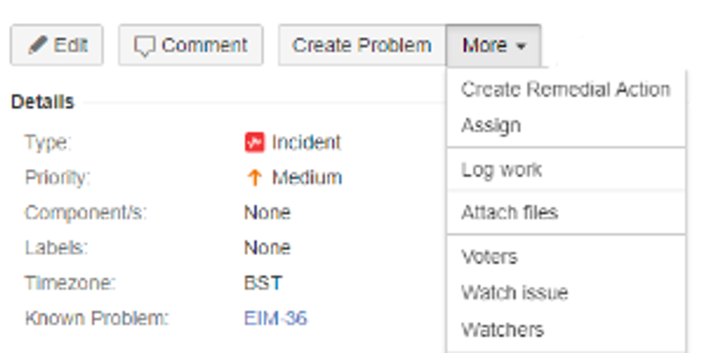 Screenshot of Jira