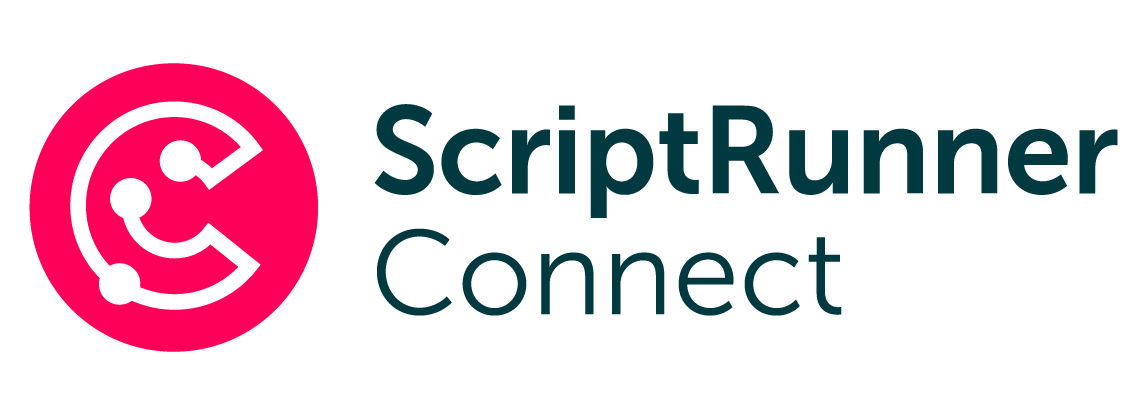 Illustration of a person pointing to the ScriptRunner Connect logo