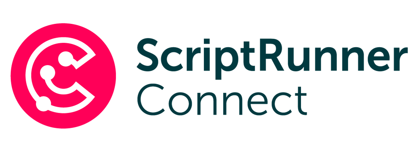 Illustration of a person pointing to the ScriptRunner Connect logo