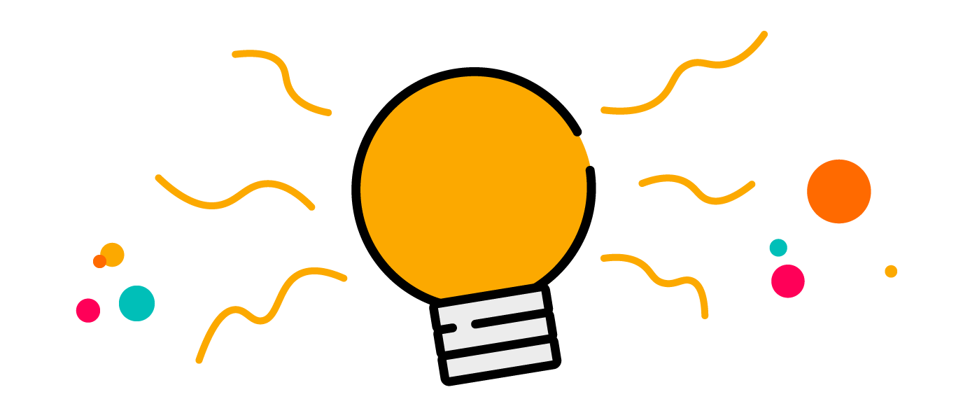 Illustration of a yellow lightbulb