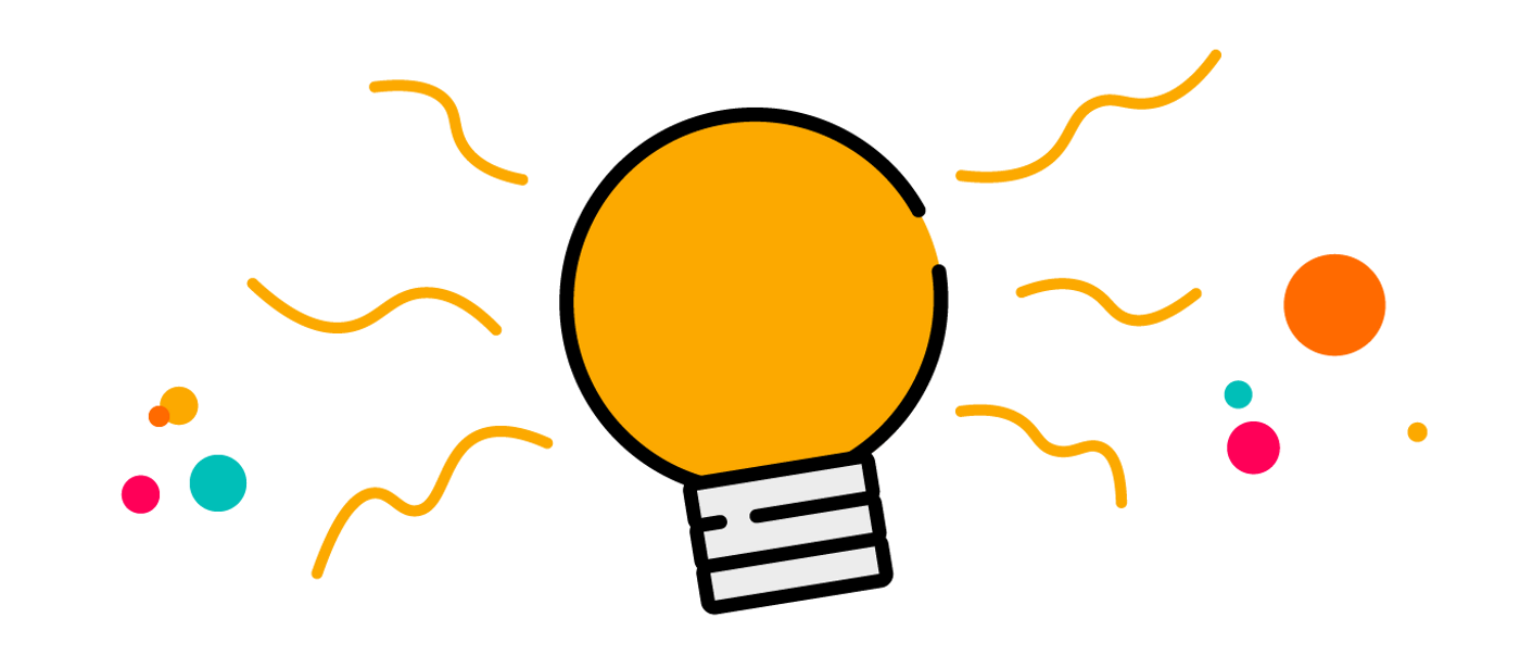 illustration of a yellow lightbulb