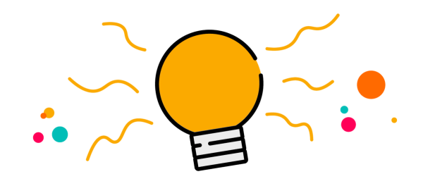 illustration of a yellow lightbulb