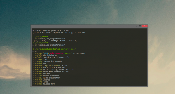 Screenshot of CMDER