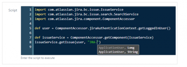 Sample of parameter hints