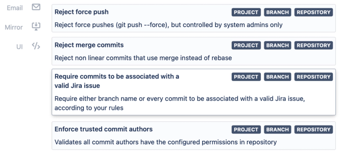 Require Commits to be Associated with a Valid Jira Issue