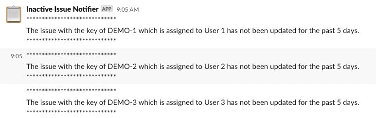 Example Slack message