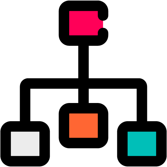 Icon of a process flowchart