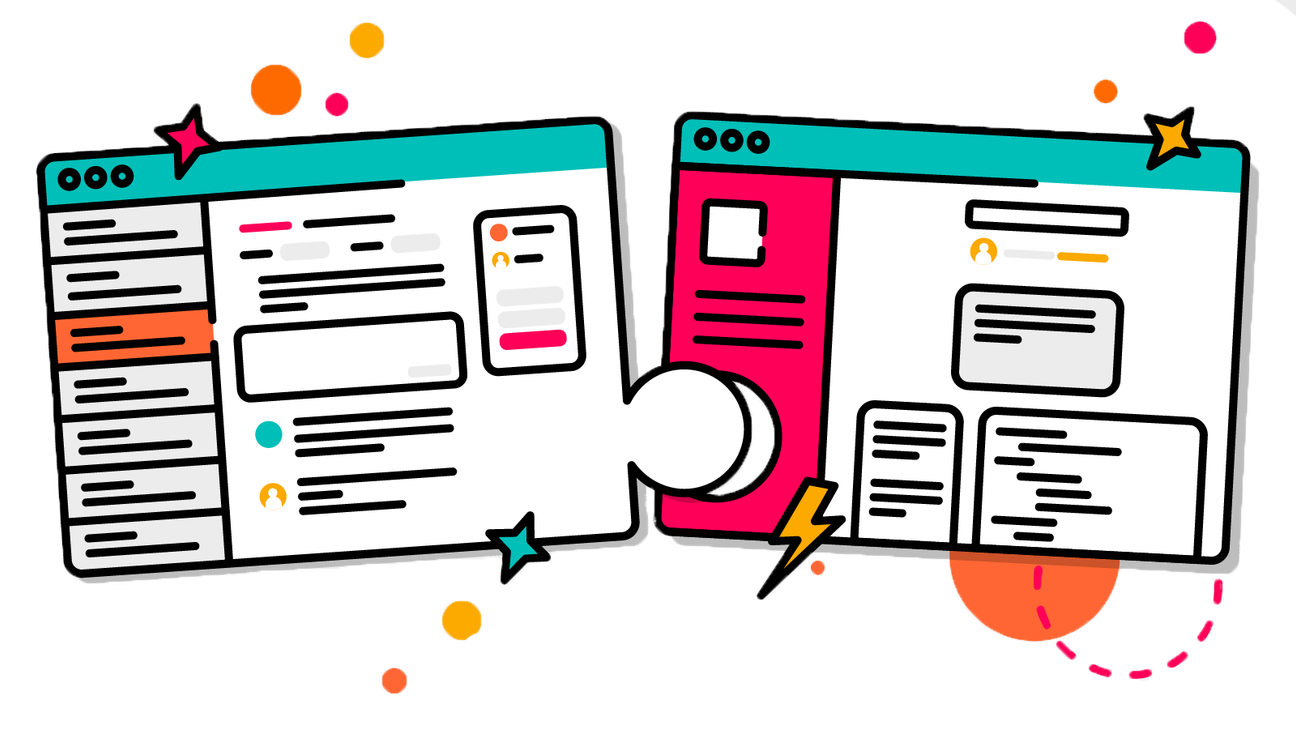 A Jira board connects to a Confluence page