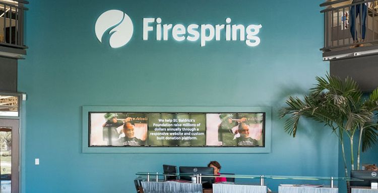 The Firespring office lobby