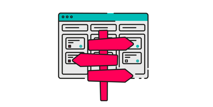 A signpost in front of a kanban board