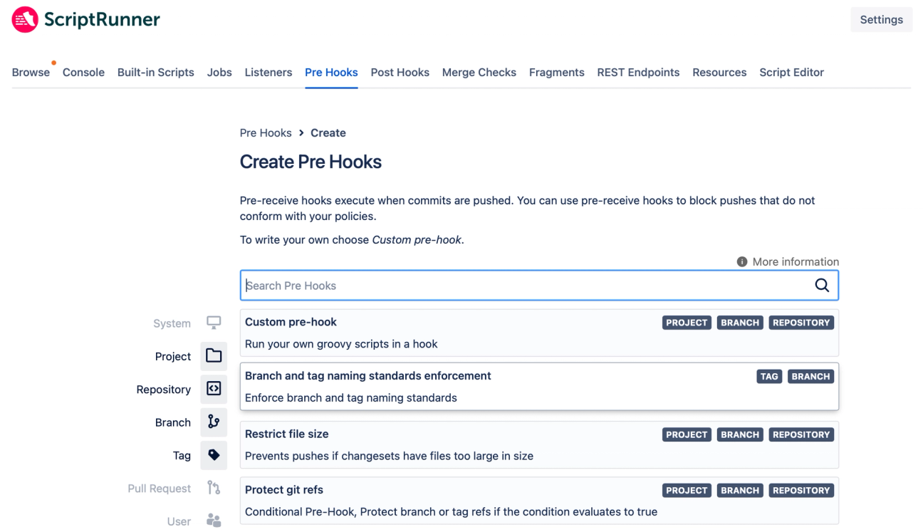 Branch and Tag Naming Standards Enforcement