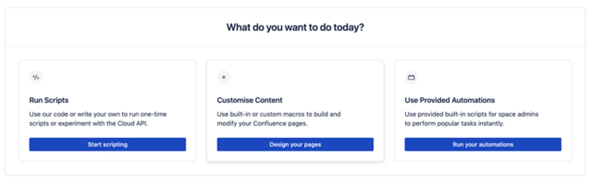 Three new panels for the homepage