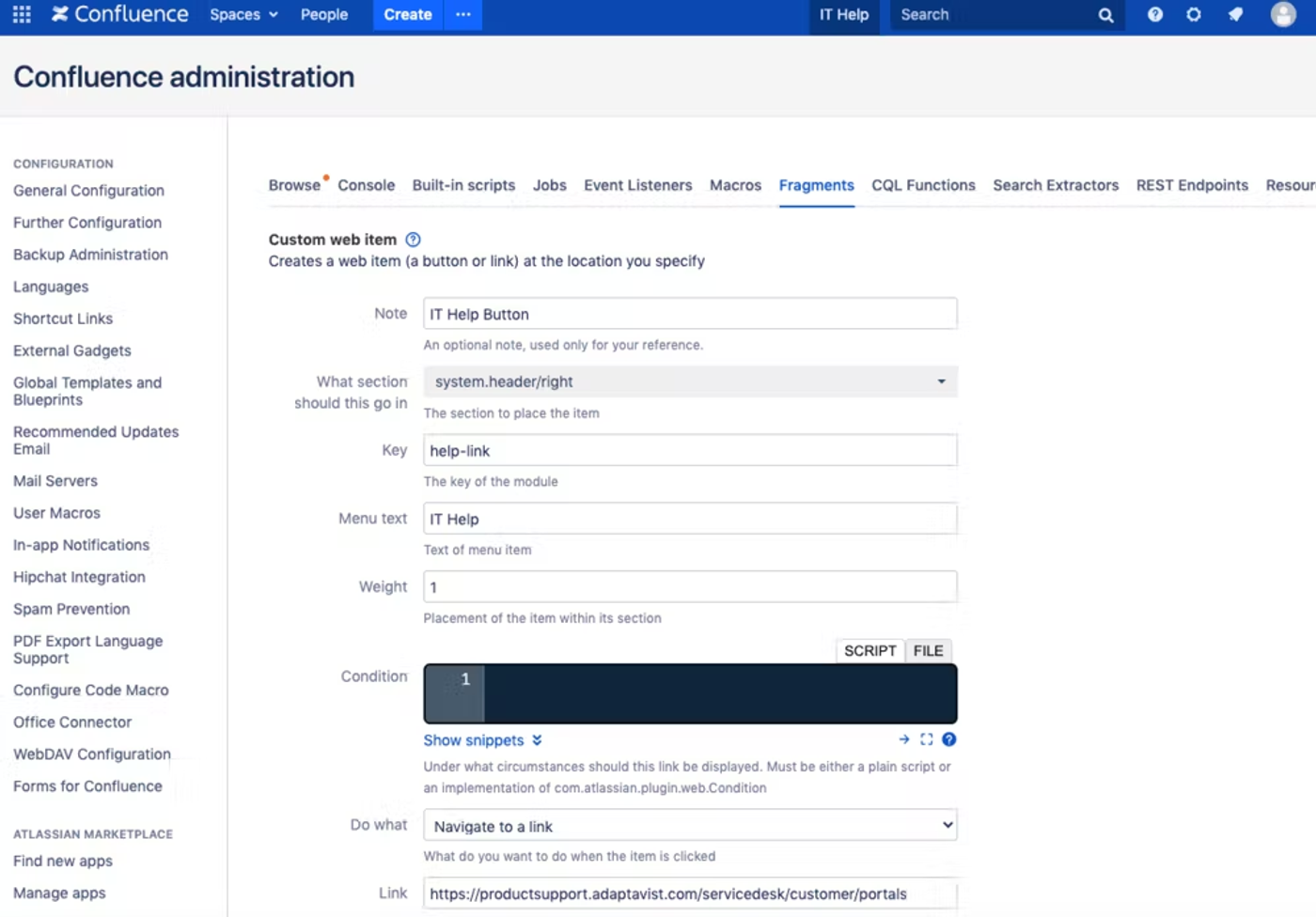 Product screenshot for extending functionality