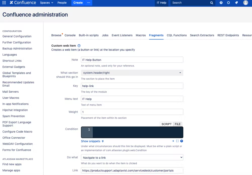 Product screenshot for extending functionality