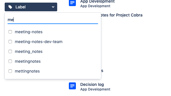 Lack of consistency in Confluence labels create more search chaos
